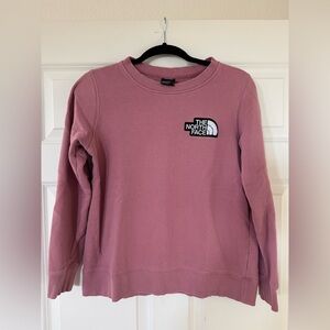 The North Face Crewneck Sweatshirt with Letterman Style Logo Patch